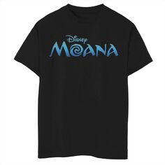 Синяя футболка с графическим рисунком Disney&apos;s Moana Boys 8–20 с официальным логотипом фильма «Океан» Disney