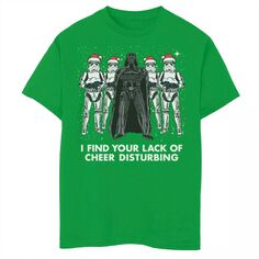 Рождественская футболка с изображением Вейдера и солдата Вейдера для мальчиков 8–20 лет с надписью «Lack Cheer» Licensed Character