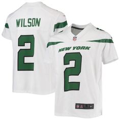 Молодежная игровая майка Nike Zach Wilson White New York Jets Nike