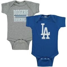 Комбинезон из двух частей для новорожденных и младенцев, мягкий, как виноградный королевский/серый, Los Angeles Dodgers Unbranded