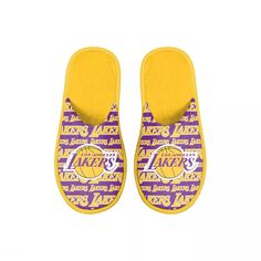 Молодежные шлепанцы FOCO Los Angeles Lakers с надписью Scuff Unbranded