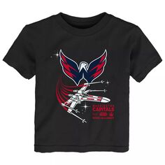 Черная футболка «Вашингтон Кэпиталз» для малышей со «Звездными войнами» Альянса повстанцев Outerstuff