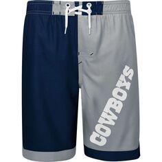 Молодежные шорты темно-синего/серебристого цвета Dallas Cowboys Conch Bay Outerstuff