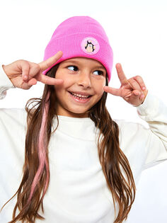 Трикотажная шапка для девочек с принтом Nostalgic Monkey LCW Accessories
