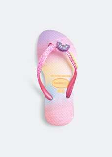 Шлепанцы HAVAIANAS Slim glitter II flip flops, розовый