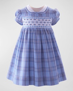 Присборенное платье в шотландскую клетку с шароварами для девочки, размер 6–24 мес. Rachel Riley
