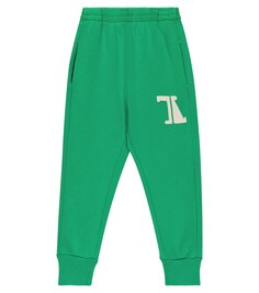 Хлопковые спортивные штаны с принтом Panther The Animals Observatory, зеленый