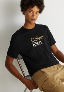 Футболка с принтом Calvin Klein, черный