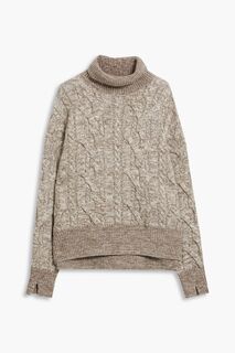 Свитер Nora с высоким воротником косой вязки из шерсти мериноса RAG &amp; BONE, коричневый