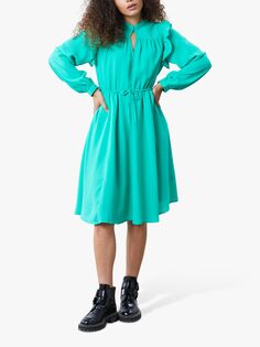 Платье на шнуровке Lollys Laundry Mako, зеленое