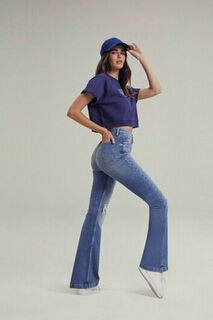 Расклешенные джинсы с содержанием конопли 4% Forever 21, деним