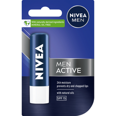 Nivea Men Active Помада для мужчин men active spf 15, 4,8 г
