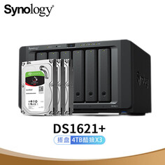 Сетевое хранилище Synology DS1621+ с 3 жесткими дисками Seagate IronWolf ST4000VN006 емкостью 4 ТБ