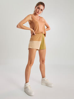 Женские спортивные шорты с цветными блоками и эластичной резинкой на талии LCW Active