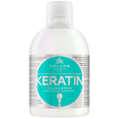 Kallos Keratin восстанавливающий шампунь для сухих и поврежденных волос, 1000 мл