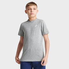 Детская футболка с логотипом Nike Sportswear, серый