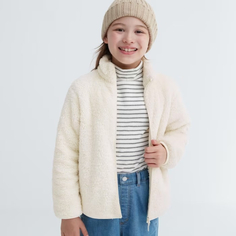 Флисовая куртка Uniqlo kids на молнии, молочный