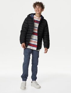 Легкая стеганая куртка Stormwear (6–16 лет) Marks &amp; Spencer, черный