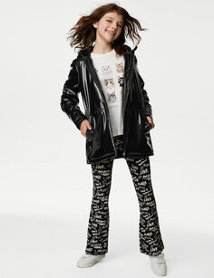 Рыбацкое пальто Stormwear с капюшоном (6–16 лет) Marks &amp; Spencer, черный