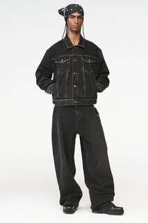 Джинсовая куртка-кокон Steven Meisel ZARA, черный
