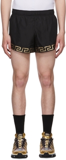 Черные шорты Greca Versace Underwear