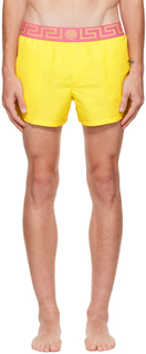 Желтые плавки с каймой Greca Versace Underwear