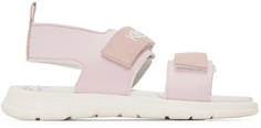 Детские розовые сандалии на липучках Kenzo