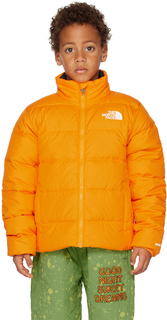 Детская оранжевая двухсторонняя пуховая куртка на молнии для больших детей The North Face Kids