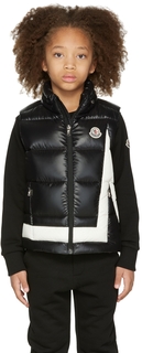 Детский черный пуховый жилет Kevoser Moncler Enfant