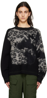 Черный свитер с леопардовым принтом Y-3