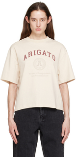 Бежевая футболка &apos;Arigato University&apos; Axel Arigato