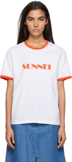 Эксклюзивная футболка SSENSE Off-White и Red SUNNEI