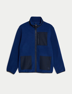Флисовая куртка на молнии Polar Marks &amp; Spencer, темно-синий