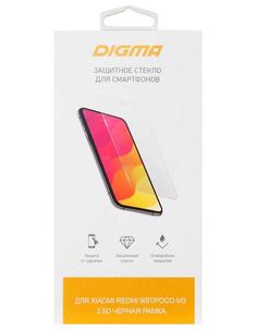 Защитное стекло для экрана Digma DGG2XPM3AA для Xiaomi Redmi 9/9T/Poco M3 2.5D 1шт.