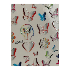 Набор, Anna Tkacheva, 3D-слайдер Crystal №516 «Бабочки. Любовь», 2 шт.
