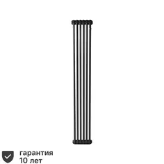 Радиатор Irsap Tesi 21800 трубчатый 1735/65 6 секций боковое подключение сталь двухсторонний цвет черный