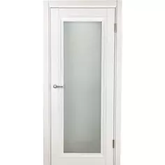 Дверь межкомнатная остекленная Нобиле полипропилен ламинация цвет белый 90x200 см (с замком) МАРИО РИОЛИ