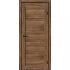 Дверь межкомнатная глухая с замком и петлями в комплекте Толедо Орех Галант 80x200 см CPL цвет коричневый МАРИО РИОЛИ