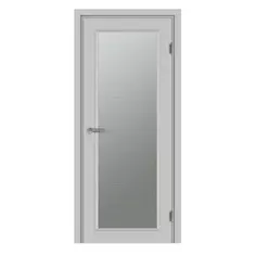 Дверь межкомнатная остекленная с замком и петлями в комплекте Лион 90x200 см Hardflex цвет серый жемчуг МАРИО РИОЛИ