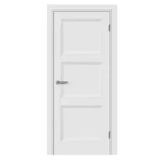 Дверь межкомнатная глухая с замком и петлями в комплекте Трилло 60x200 см Hardflex цвет белый жемчуг МАРИО РИОЛИ
