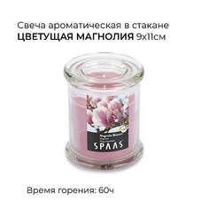 SPAAS Свеча ароматическая в стакане Цветущая магнолия 1