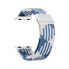 Ремешок на руку Lyambda DSN-18-44-BLW плетеный нейлоновый для Apple Watch 42/44/45/49 mm blue/white