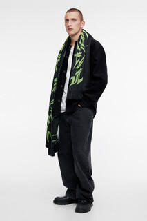 шарф мужской Шарф тонкий вязаный с принтом в стиле гранж Befree