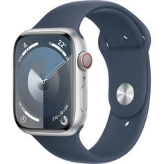 Смарт-часы Apple Watch Series 9 45 мм серебристый, M/L спортивный ремешок