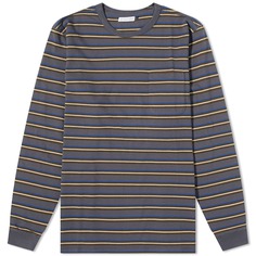 Футболка Pop Trading Company Long Sleeve Stripe, серый