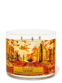 Свеча с 3 фитилями Leaves, 14.5 oz / 411 g, Bath and Body Works