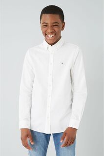 Архивная оксфордская рубашка с логотипом GANT, белый