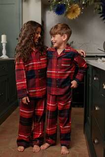 Подходящие семейные рождественские пижамы для мальчиков постарше Next, красный