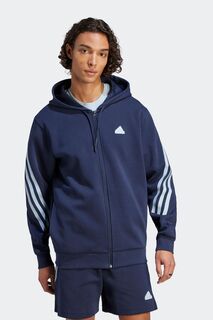 Спортивная одежда Future Icons Толстовка на молнии с 3 полосками adidas, синий