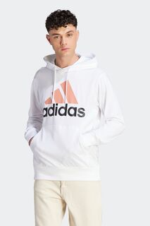 Спортивная одежда Essentials с капюшоном и логотипом adidas, белый
